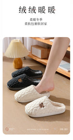 QYCKABY Women's Lovely Simplicity Fur Slippers Unisex Home Comfortable Plush Lined Slip On Shoes, Mens Warm Autumn Winter Slides