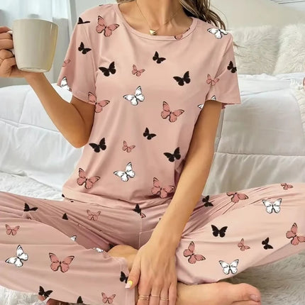 1 Set Women's Elegant Lounge Set, Plus Size Satin Striped Button Up Long Sleeve Shirt & Pants Pajamas