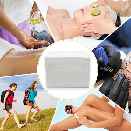 100pcs Disposable White Sheets Salon Massage Table Cover Breathable Non-woven Spa Tattoo Supply Travel Hotel Anti-dirty Bedsheet