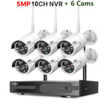Hiseeu 3/5MP WiFi CCTV Camera Security System IR Night Vision Bullet Camera Set 10CH NVR Wireless CCTV Surveillance System