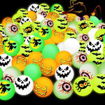 Halloween Decoration Maple Leave Ghost Desktop Ornaments Mini Skull Luminous Horror Eyeball Halloween Party Favors Home Decor