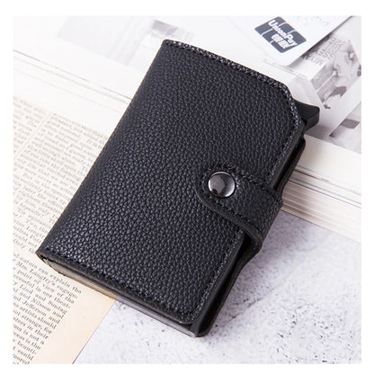 Top Quality Wallets Men Money Bag Automatic Pop-up Metal Aluminum Shell Money Minimalist Credit Card Holder RFID Blocking