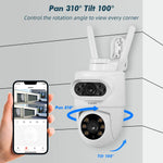 FUERS 5K 10MP Dual Lens IP Camera Tuya Smart Home Security Auto Tracking Wireless Alarm WIFI CCTV Surveillance Outdoor Camera