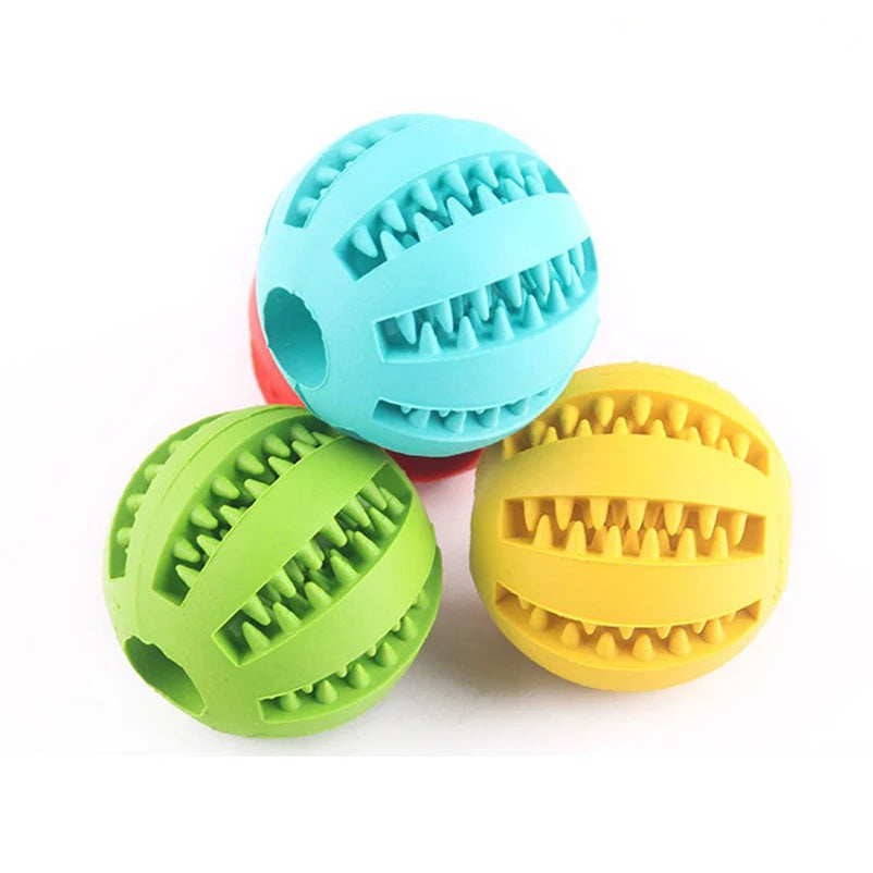 New pet leaking ball toys dogs playing with natural rubber leaking device grappling and biting and grinding elastic toys