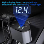 Retractable Car Charger, 4 in 1 Fast Car Phone Charger with Cord 2.6ft, Retractable Cable and 2 USB Ports Car Charger Adapt