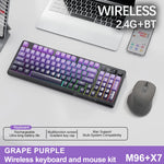 FreeWolf M96 Wireless Keyboard with Screen,Gaming Keyboard Bluetooth Dual-Mode Connection,Multi-Device Linking,Ergonomic