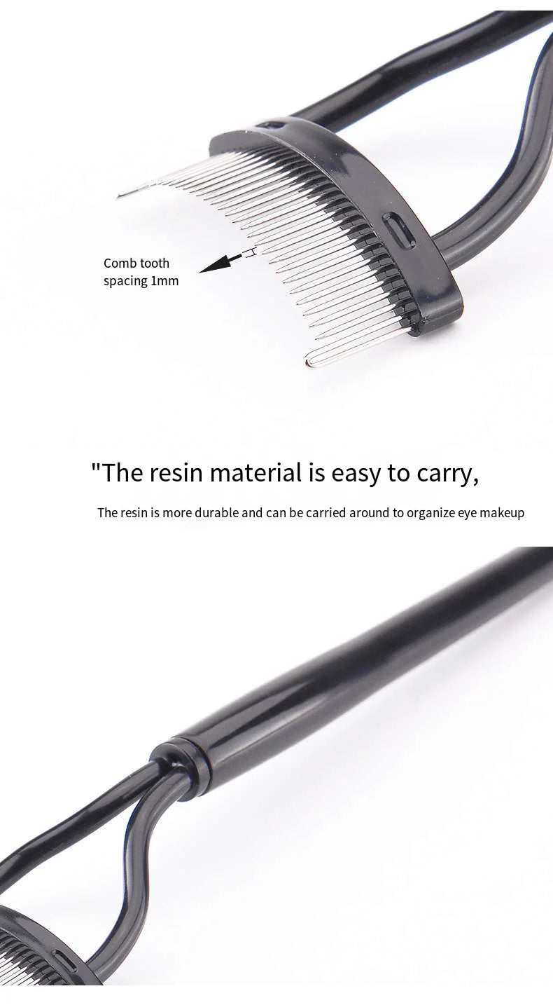 Eyelash Separator Metal Teeth Straight Eyelash Curler Beauty Makeup Stainless Eyelash Brush Comb Mascara Curl Makeup Tool