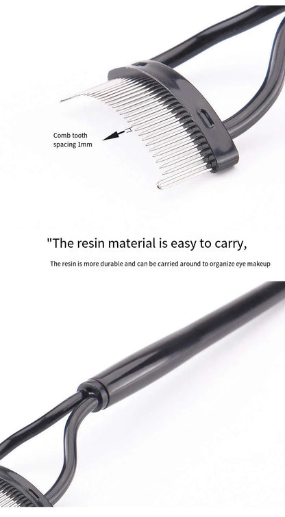 Eyelash Separator Metal Teeth Straight Eyelash Curler Beauty Makeup Stainless Eyelash Brush Comb Mascara Curl Makeup Tool
