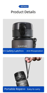 1-2PCS Portable BPA Free Leak Proof Sports&Fitness Frosted Water Bottle High Quality Children and Adults Casual Water Cup