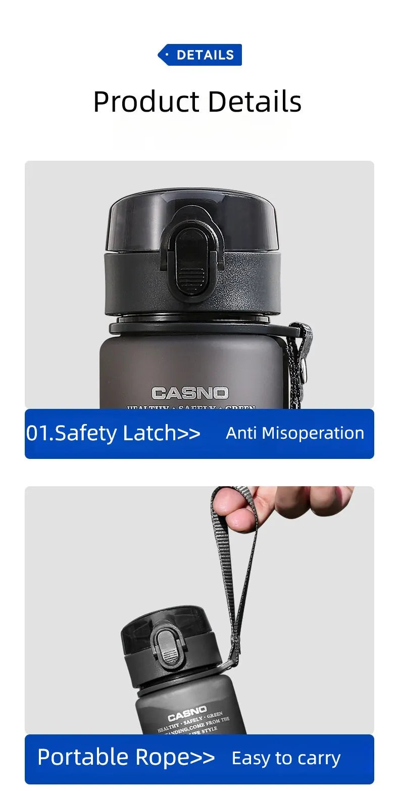 1-2PCS Portable BPA Free Leak Proof Sports&Fitness Frosted Water Bottle High Quality Children and Adults Casual Water Cup