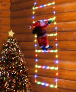 1.5/3M Christmas Decoration LED Santa Claus Climbing Ladder Light USB Plug 8 Flashing Modes Suitable Home Xmas Tree Wall Window