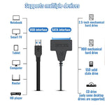 SATA To USB 3.0 / 2.0 Cable For 2.5 Inch External HDD SSD Hard Drive SATA 3 22 Pin Adapter USB 3.0 To Sata III Cord Up to 6 Gbp
