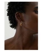 Yhpup Stainless Steel Chic Heart Huggie Hoop Earrings Charm Gold Color Tarnish Free Trendy Fashion Jewelry for Women Bijoux