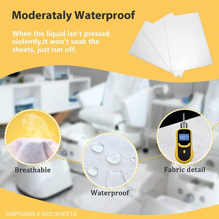 100pcs Disposable White Sheets Salon Massage Table Cover Breathable Non-woven Spa Tattoo Supply Travel Hotel Anti-dirty Bedsheet