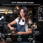 3in1 Microphone for iPhone/Android, Wireless, 328ft Transmission, Mini Microphone for Record Interview