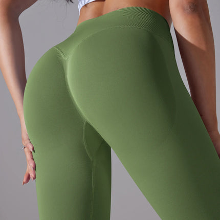 Crossover Waist Women Yoga Leggings Hips Lifting Gym Leggings Seamless Sport Pants High Waist Fitness Leggings Workout Running