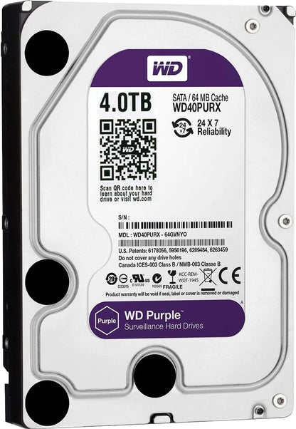 WD Purple 4TB 1TB 2TB 3TB 6TSurveillance Internal Hard Drive Disk 3.5" 64MCache SATA III 6Gb/s  HDD HD Harddisk for CCTV DVR NVR