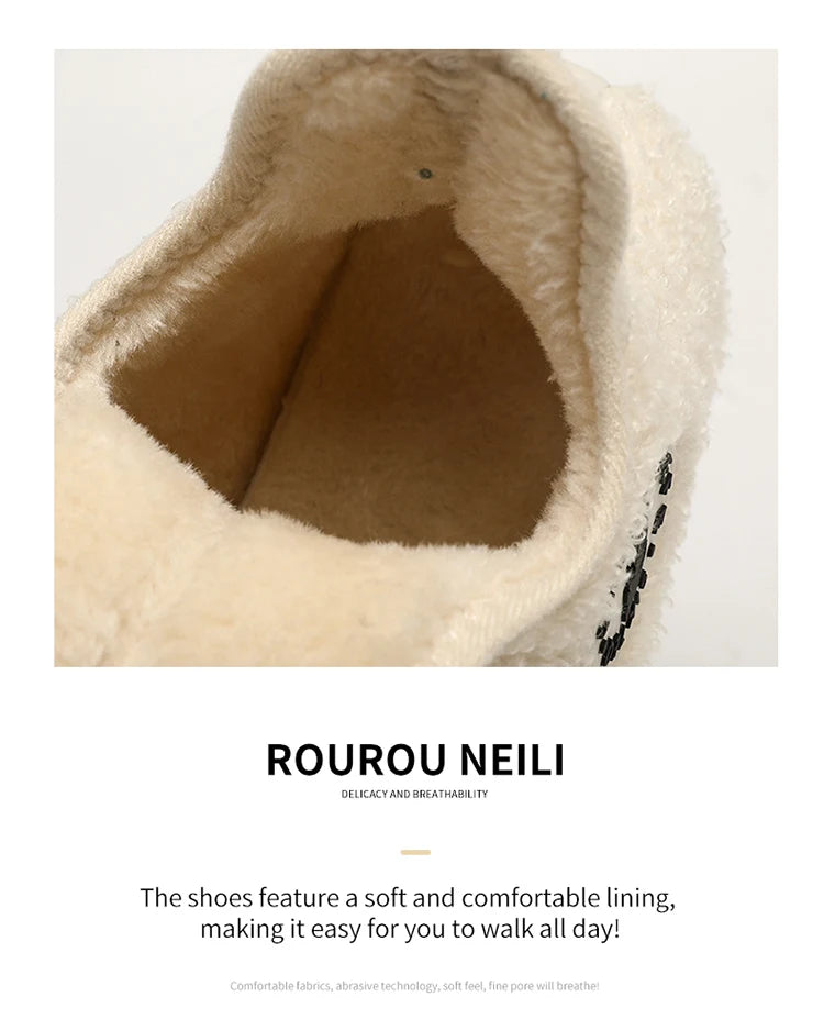 Winter Slippers Men Couples Slippers Non-slip Warm Women and Men Slipper Indoor Soft Shoes Comfortable Flat Home Cotton Shoe