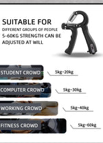 5-60kg Adjustable Hand Grip Strengthener Hand Grip Trainer With Counter Wrist Forearm And Hand Exerciser For Muscle Building