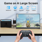 Amoudo 15.6 Inch 1920x1080P  60HZ Portable Monitor Extend Display IPS LCD Panel Penhole Stand VESA USBC Mini HDMI Mobile Display Portable Monitor