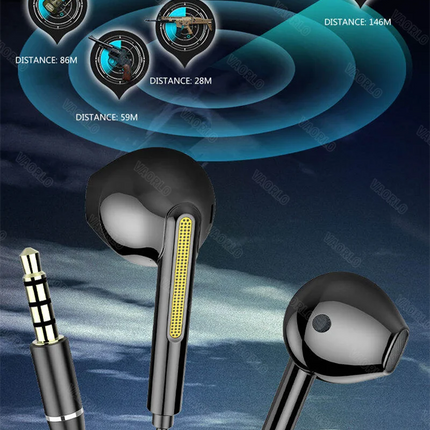 VAORLO 3.5mm/Type-C Wired Headphones Heavy Bass In Ear Earphone With Mic USB C Stereo Earbuds Gaming Headset For Samsung iPhone
