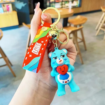 Cartoon Care Bears Movie Ii: A New Generation Popular Accessories, Love Bear Doll Keychains Couple Pendants Halloween Gift