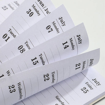 365-Day 2025 Portable A7 Pocket Planner Pu Cover Daily Weekly Schedule Notebook Calendar Journal School Office Supplies Agenda