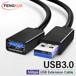 USB 3.0 Extension Cable Male to Female 5Gbps Data Cord USB3.0 Extender for PC PS3 Laptop to U Disk Smart TV USB Cable Extension