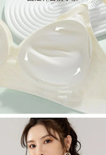 Flat Chest Solution Bra for Women Thickened Push Up Cups No Steel Ring Seamless Invisible Lift Small Chest Enhancement B C Cup