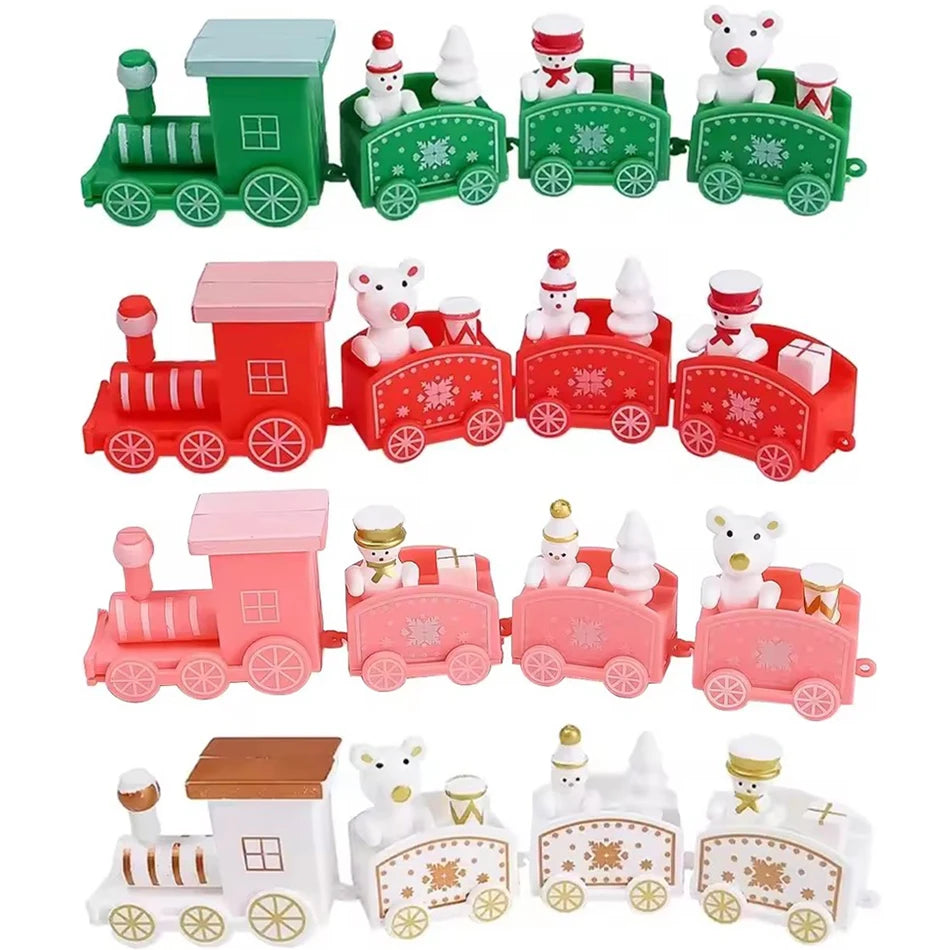 Happy New Year Christmas Train, Halloween Ornament with Moving Train, Home Noel Gifts, Children's Birthday Cake Decoration, 2026