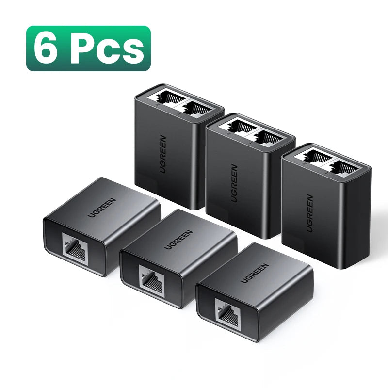 UGREEN RJ45 Splitter 1 to 2 Ethernet Adapter Internet Network Cable Extender RJ45 Connector Coupler for PC Laptop TV Box Router