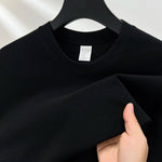 100% pure cotton summer high-end brand men's short sleeve round neck fashionable style half sleeved top breathable T-shirt