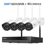 Hiseeu H.265 16CH NVR 5MP Wifi Surveillance Camera System Color Night Human Motion 2 Way Audio WiFi Outdoor Security Cameras Set