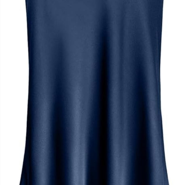 Blue Satin Skirt P1