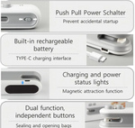 Mini Bag Sealer – USB Rechargeable Snack Packaging Sealer with Built-In Magnet | Portable Handheld Heat Sealing Machine for Chips, Cookies & Food Storage