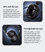 Baseus Bass 30 Max Wireless Headset Bluetooth 5.3 Over Headphones Bass-Enhancing 40mm Diaphragm Ultra Low Latency Earphones 50H