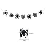 Halloween Hanging Banner Garland Bunting Pumkin Ghost Bat Paper Banner Door Hanging Ornaments Halloween Xmas Party Decoration