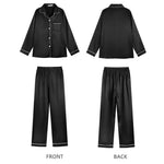 Pajamas Sets for Women 2024 Sexy Silk Women Pijama Sets Sleepwear Long-sleeve Cardigan Set Female Ice Silk Pyjamas Home Clothing