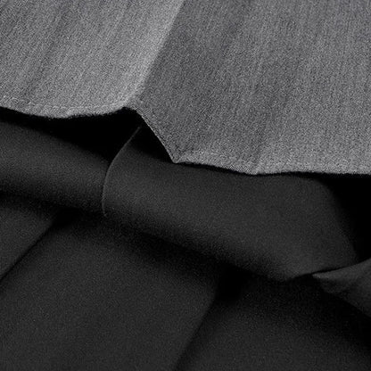 Korean Fashion A Line Skirts Women Vintage Grey Casual High Waist Pleated Skirts Streetwear All Match Elegant Black Midi Skirts