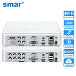 Smar CCTV DVR 4CH/8 Channel TVI CVi CVBS Hybrid 5 in 1 Video Recorder 5M-N Audio P2P for Coaxial IP Camera Human Motion Detect