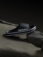 Feslishoet Women Letter Slippers Beach Slides Solid Color Mens Thick Sole Indoor Bathroom Anti Slip Shoes Summer Couple Sandals