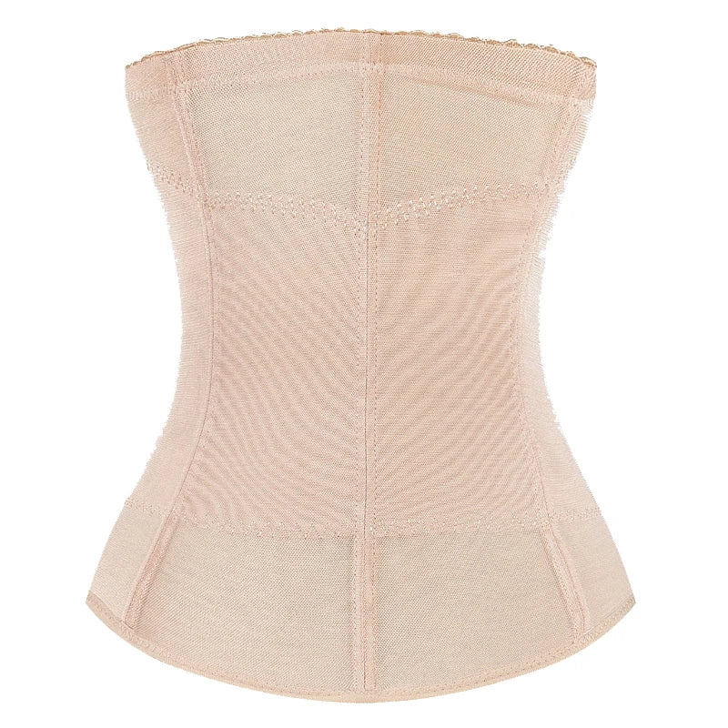 Mesh Embroidered Corset Body Shaper faja Waist Trainer Original Colombian Girdles For Women Belly Tightening Control Shapewear