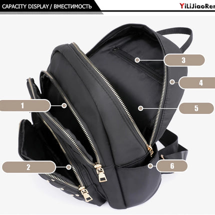 Fashion Bagpack Women High Quality Nylon Backpacks Female Big Travel Back Pack Large School Bags for Teenage Girls Shoulder Bag