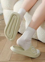 Fun Comfortable Women's SLippers Chic Cartoon Kawaii Cat Print Slides Slip-on Bathroom EVA Flat Heel Indoor Summer Fashion