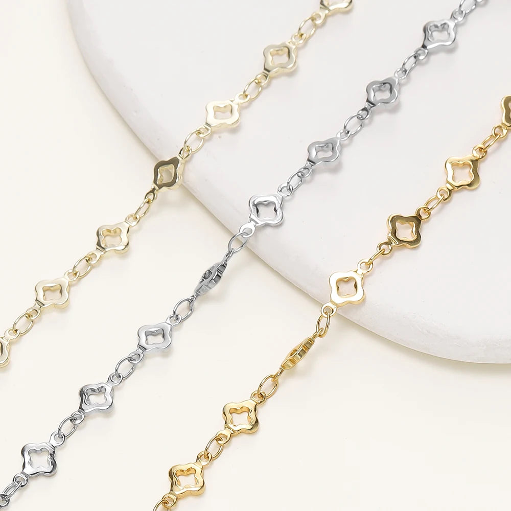 1Meter/Pack 5.5MM 14/18K Gold Plated Brass Rhombus Chain For Jewelry Making Necklace Bracelets Chain Jewelry Making Supplies