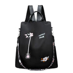 Waterproof Oxford Women Backpack Fashion Anti-theft School Bag Embroidery Designer Female Large Capacity Travel Shoulder Handbag
