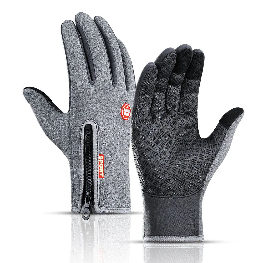 Winter Cycling Gloves With Wrist Support Touch Screen Bicycle Gloves Outdoor Sports Anti-slip Windproof Bike Full Finger Gloves