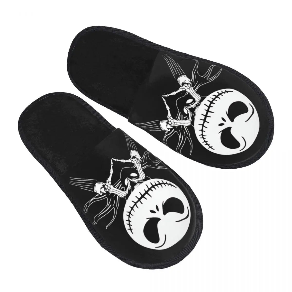 Custom Halloween Nightmare Before Christmas House Slippers Warm Jack Skellington Memory Foam Fluffy Slipper Indoor Outdoor Shoes