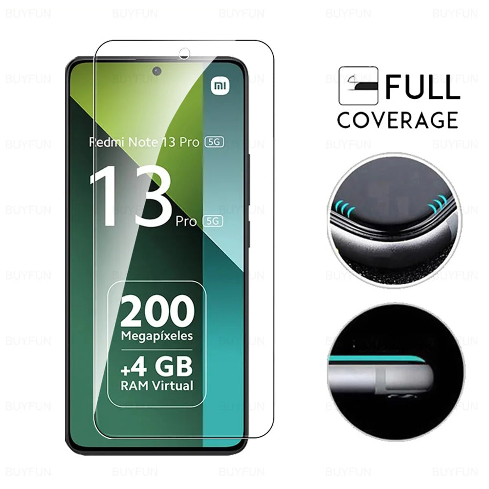 8 in 1 Tempered Glass For Redmi Note 13 Pro 5G Camera Glass For Xiaomi Redmy Note13 13Pro Note13Pro 4G HD Lens Screen Protector