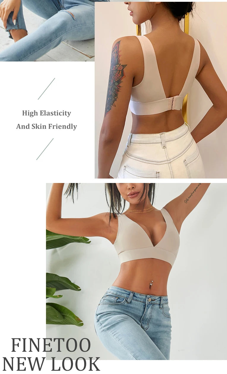 Seamless Bras for Woman Push Up Underwear Padded Bralette One Piece Brassiere Wireless Comfort Intimate